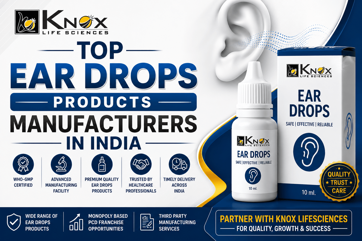 Top Ear Drops Products Manufacturers in India