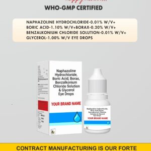 NAPHAZOLINE HYDROCHLORIDE-0.01% W/V+BORIC ACID-1.10% W/V+BORAX-0.20% W/V +BENZALKONIUM CHLORIDE SOLUTION-0.01% W/V+GLYCEROL-1.00% W/V