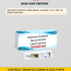 Netilmicin Sulphate 50 mg + Benzyl Alcohol 1% Injection